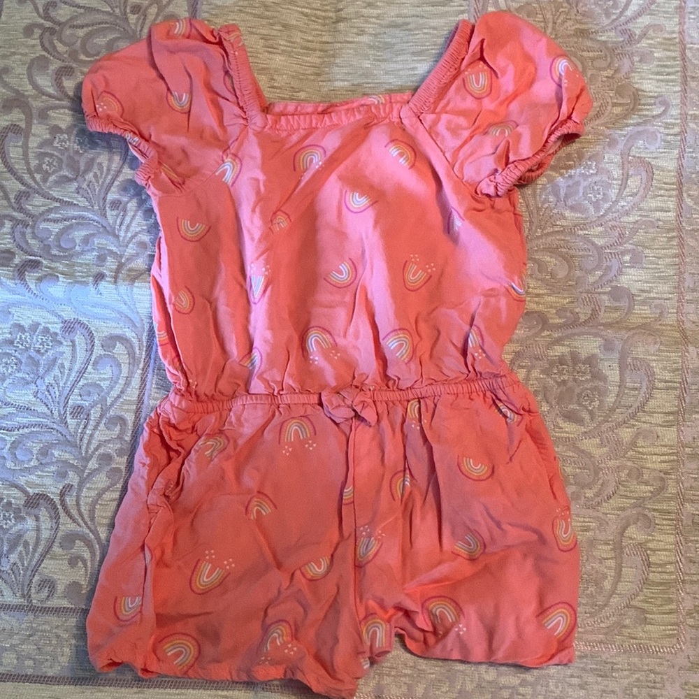Lightly Used rainbow 2T romper